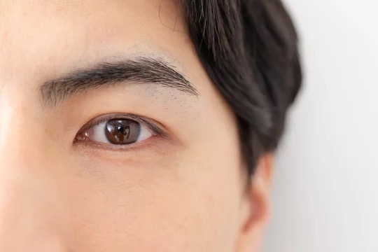 男性の綺麗に整った眉毛